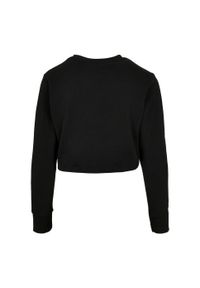 BUILD YOUR BRAND - Sweter Damski / Damski Z Przyciętym Dekoltem Z Frotte. Kolor: czarny