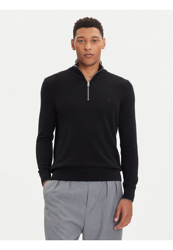 Marc O'Polo Sweter 529 5144 60314 Czarny Regular Fit. Typ kołnierza: polo. Kolor: czarny. Materiał: bawełna