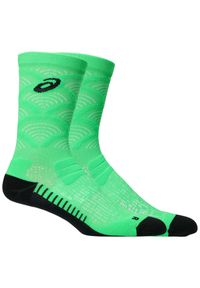 Asics - Skarpetki sportowe dla dorosłych Performance Run Crew Sock. Kolor: zielony. Materiał: nylon. Sport: bieganie #1