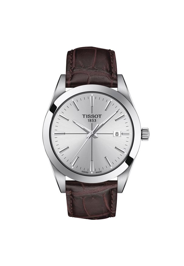 Zegarek Męski TISSOT Gentleman T-CLASSIC T127.410.16.031.01. Rodzaj zegarka: analogowe. Materiał: materiał, skóra. Styl: vintage, klasyczny, elegancki