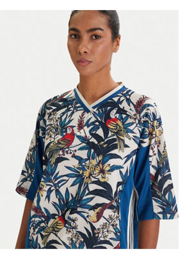 Adidas - adidas T-Shirt Farm Rio Premium KD4629 Niebieski Loose Fit. Kolor: niebieski. Materiał: syntetyk