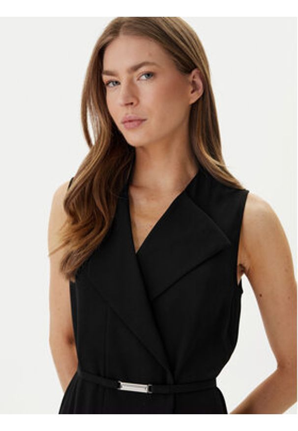 BOSS Sukienka koktajlowa Dimosa 50554224 Czarny Regular Fit. Kolor: czarny. Materiał: wiskoza. Styl: wizytowy