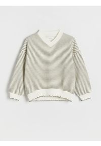 Reserved - Bluza w paski - wielobarwny. Materiał: bawełna, dzianina, wiskoza. Wzór: paski