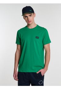 Big-Star - Koszulka męska bawełniana zielona Forener 301. Kolor: zielony. Materiał: bawełna. Wzór: aplikacja. Styl: klasyczny, elegancki #5