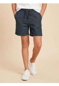 Sinsay - Szorty z lnem - mid blue. Materiał: len #1