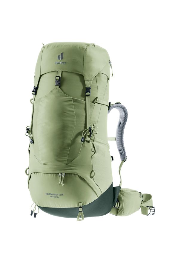 Plecak trekkingowy damski Deuter Aircontact Lite 45 + 10 SL - grove/ivy. Kolor: niebieski. Styl: sportowy