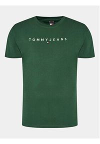 Tommy Jeans T-Shirt Linear Logo DM0DM17993 Zielony Regular Fit. Kolor: zielony. Materiał: bawełna #6