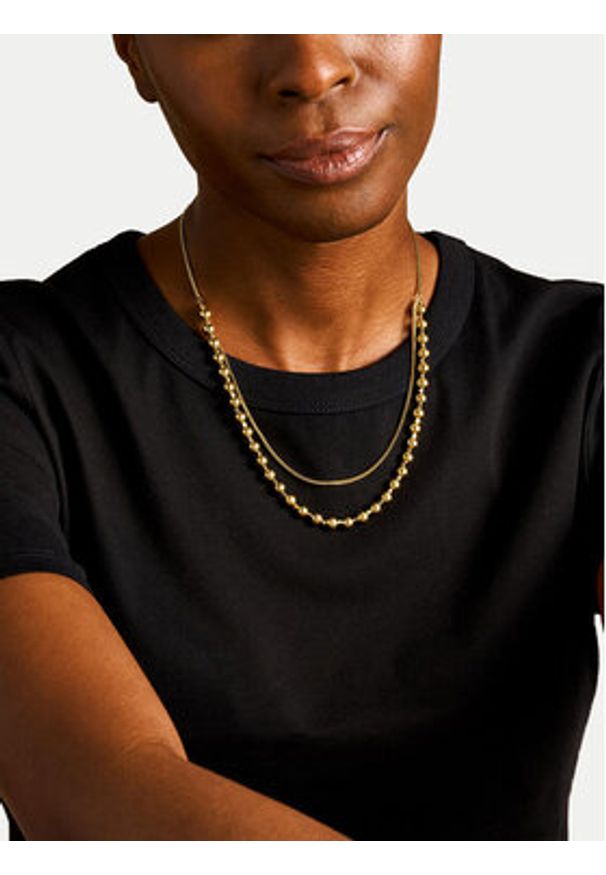 Fossil Naszyjnik All Stacked Up JA7248710 Złoty. Materiał: metalowe. Kolor: złoty