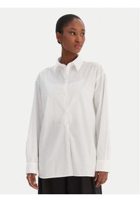 Calvin Klein Jeans Koszula Aop Logo Perfect LV044D167G Biały Regular Fit. Kolor: biały. Materiał: bawełna #1
