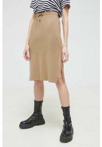 Fila spódnica kolor zielony mini ołówkowa. Kolor: zielony. Materiał: dzianina