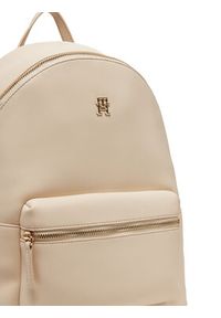 TOMMY HILFIGER - Tommy Hilfiger Plecak Th Logotape Backpack AW0AW17163 Écru. Materiał: skóra