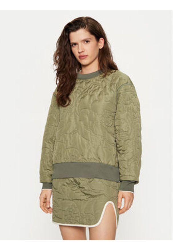 Lacoste Bluza SF2686 Beżowy Oversize. Kolor: beżowy. Materiał: bawełna