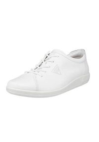 ecco - Buty do chodzenia damskie Ecco Soft 2.0 Anniversary. Kolor: biały. Materiał: skóra. Szerokość cholewki: normalna. Sport: turystyka piesza