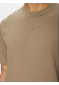 Hugo - HUGO T-Shirt Dapolino 50488330 Brązowy Relaxed Fit. Kolor: brązowy. Materiał: bawełna #4