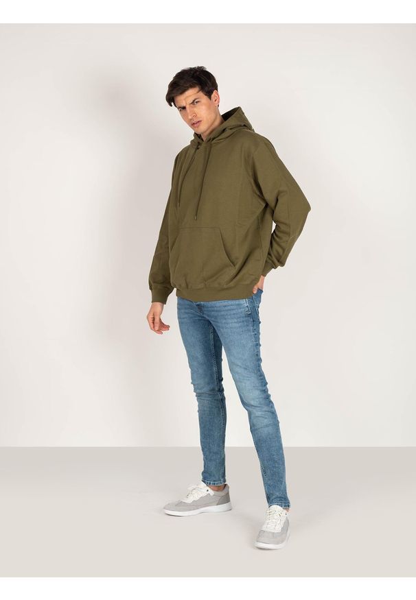 MSGM Bluza "Hoodie" | 2840MM76 | Felpa | Mężczyzna | Zielony. Typ kołnierza: kaptur. Kolor: zielony. Materiał: bawełna. Wzór: aplikacja, nadruk