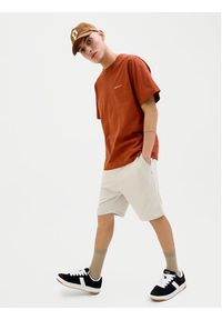 Jack & Jones - Jack&Jones Szorty sportowe Gordon 12249285 Beżowy Regular Fit. Kolor: beżowy. Materiał: syntetyk, bawełna. Styl: sportowy