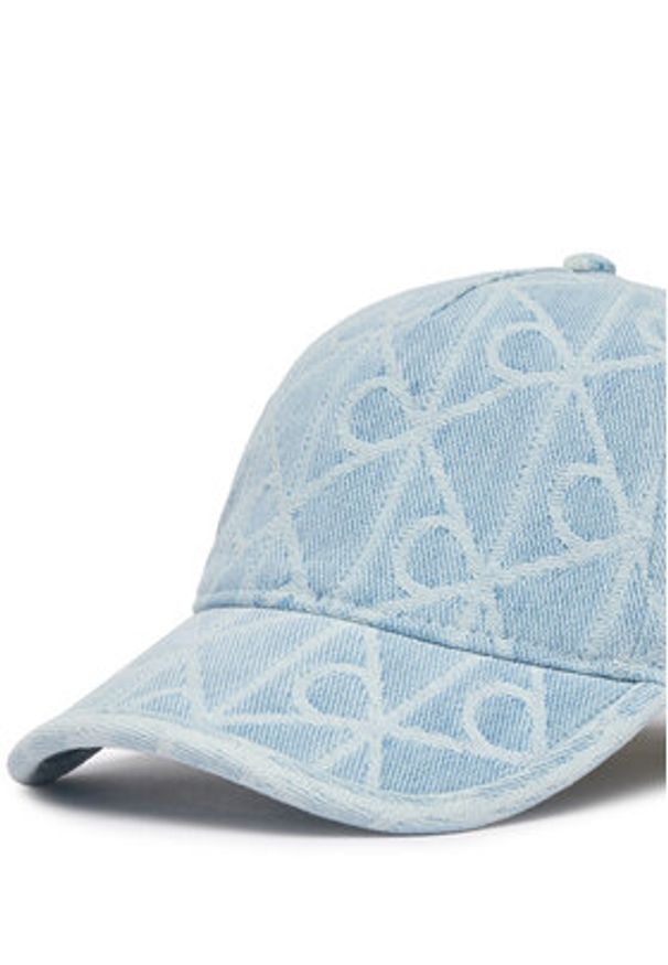 Calvin Klein Czapka z daszkiem Aop Jacquard Denim Bb Cap LV04F5069G Niebieski. Kolor: niebieski. Materiał: bawełna