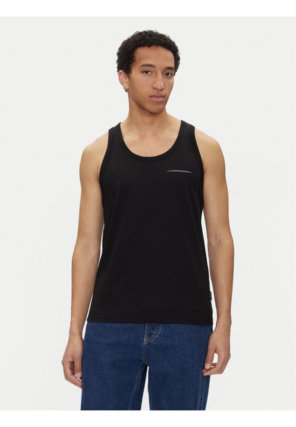 Jack & Jones - Jack&Jones Tank top Fusion 12276614 Czarny Regular Fit. Kolor: czarny. Materiał: syntetyk