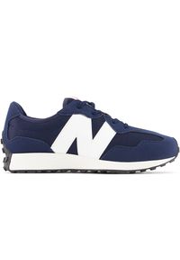 Buty dziecięce New Balance GS327CNW – granatowe. Okazja: na co dzień. Kolor: niebieski. Materiał: guma, materiał, syntetyk. Szerokość cholewki: normalna. Sezon: lato
