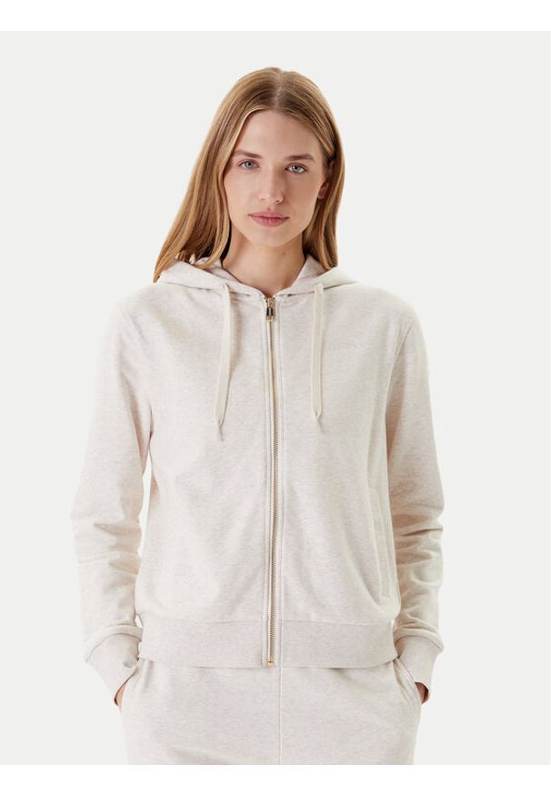 Guess Bluza O5RQ01 KCO31 Beżowy Regular Fit. Kolor: beżowy. Materiał: bawełna