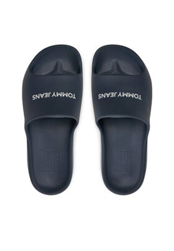 Tommy Jeans Klapki Tjw Chunky Flatform Slide EN0EN02454 Granatowy. Kolor: niebieski. Materiał: syntetyk