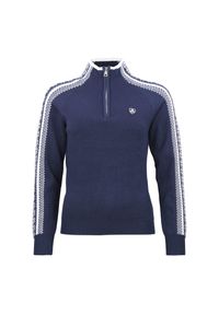 PEAK MOUNTAIN - Bardzowy golf 1/2 zamek damski Peak Mountain Adomino. Typ kołnierza: golf. Kolor: niebieski. Sport: golf #1