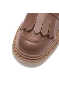 Badura Loafersy SINES-23FW110-V Brązowy. Kolor: brązowy. Materiał: skóra #8