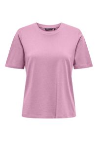 only - ONLY T-Shirt 15270390 Różowy Regular Fit. Kolor: różowy. Materiał: bawełna