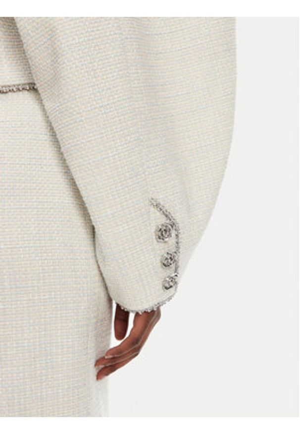 ROTATE Marynarka 1136793042 Écru Relaxed Fit. Materiał: syntetyk