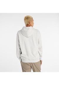 Bluza męska New Balance MT53925AHH – szara. Typ kołnierza: kaptur. Kolor: szary. Materiał: bawełna, dresówka, materiał. Wzór: aplikacja #5