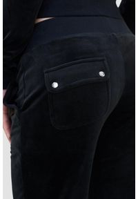 Juicy Couture - JUICY COUTURE Czarne spodnie dresowe damskie Layla Low Rise, Rozmiar XS. Kolor: czarny. Materiał: dresówka #7