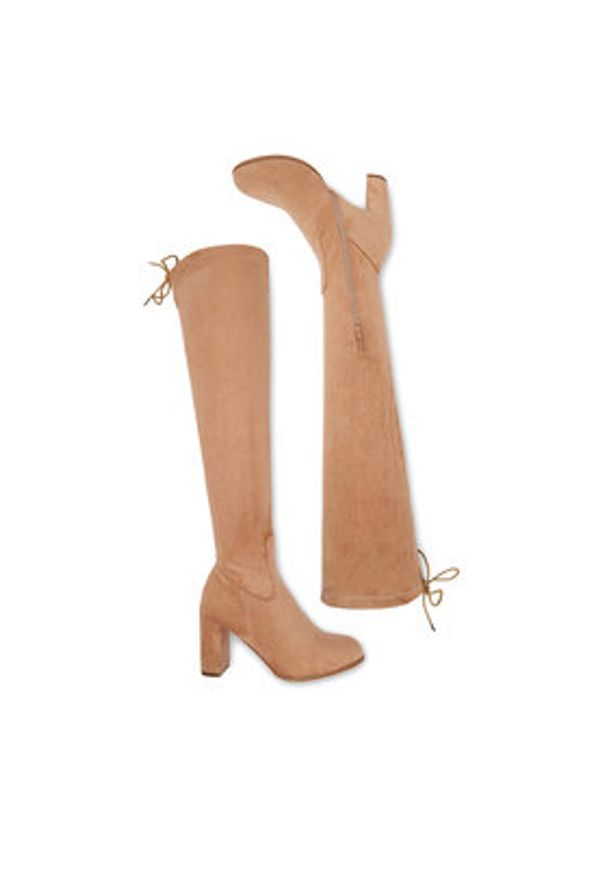 DeeZee Kozaki XP730-3 Beżowy. Kolor: beżowy. Materiał: materiał