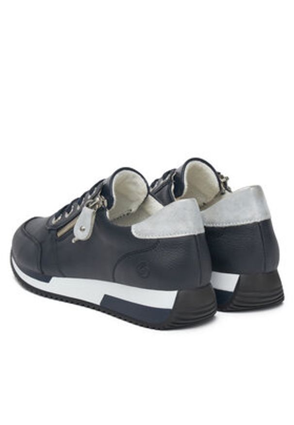 Remonte Sneakersy D0H11-14 Czarny. Kolor: czarny. Materiał: skóra