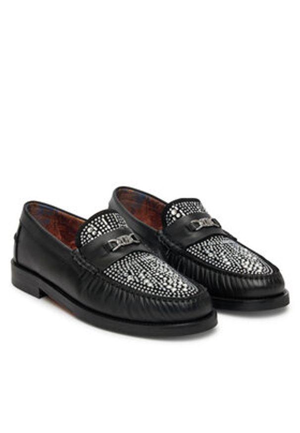 Naked Wolfe Mokasyny Riviera Czarny. Kolor: czarny. Materiał: skóra