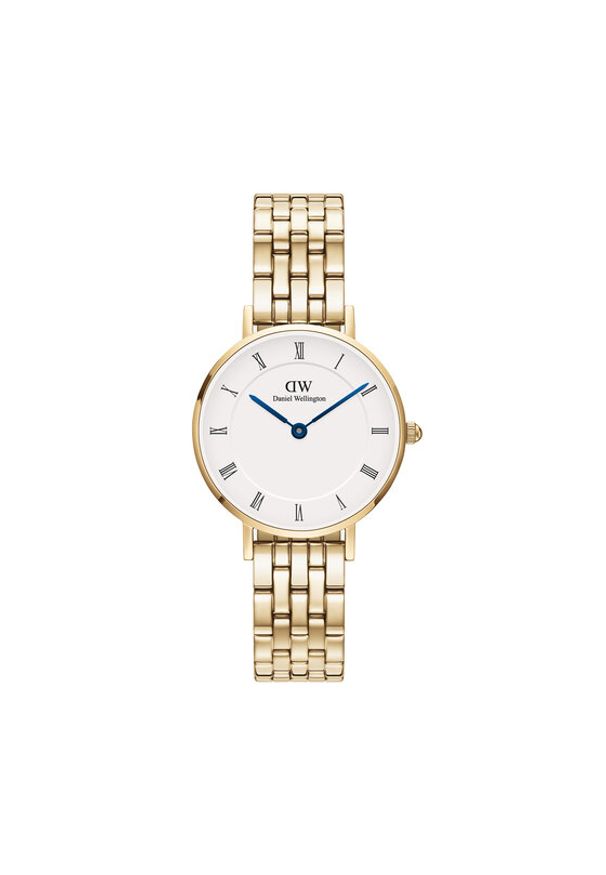 Daniel Wellington Zegarek Petite Roman Numerals 5-Link DW00100682 Złoty. Kolor: złoty