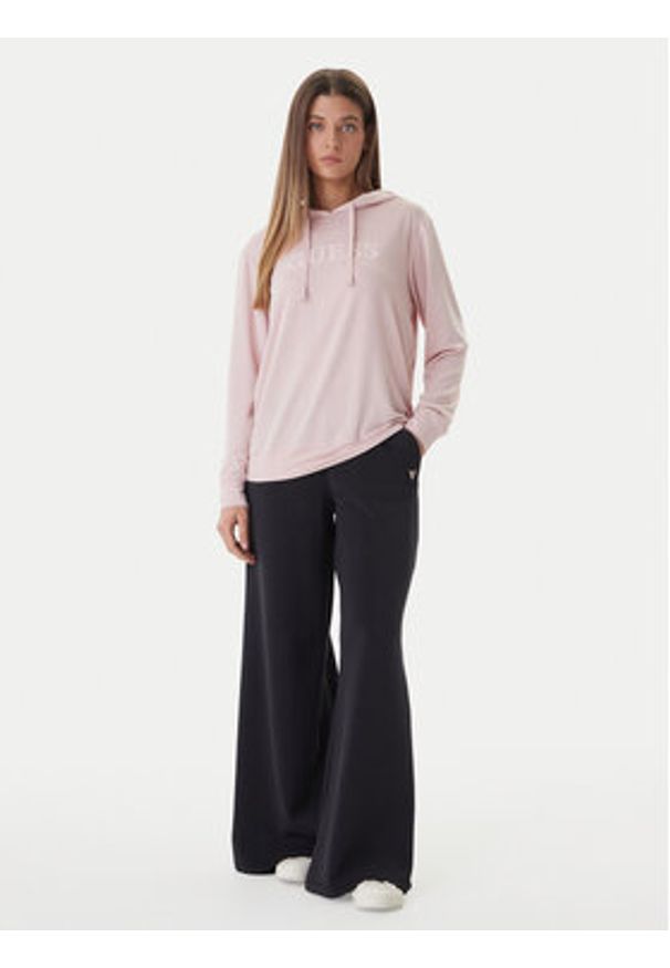 Guess Bluza O6GQ00 KCQP2 Różowy Regular Fit. Kolor: różowy. Materiał: syntetyk