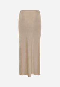 Renee - Beżowa Satynowa Spódnica Maxi High Waist Formia. Stan: podwyższony. Kolor: beżowy. Materiał: satyna #8