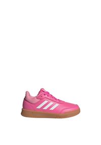 Adidas - Tensaur Sport Training Lace Shoes. Kolor: biały, wielokolorowy, różowy. Materiał: materiał
