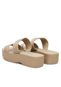 Calvin Klein Klapki Flatform Sndl Webbing HW0HW02878 Beżowy. Kolor: beżowy. Materiał: materiał #4