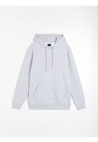 Sinsay - Bluza z kapturem basic - szary. Typ kołnierza: kaptur. Kolor: szary
