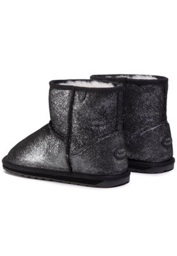 EMU Australia Śniegowce Wallaby Mini Metallic Teens T12358 Czarny. Kolor: czarny. Materiał: zamsz, skóra