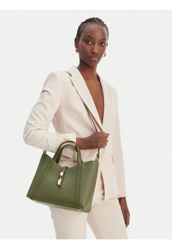 Furla Torebka Goccia S WB01789 BX3353 KH 4555S Zielony. Kolor: zielony. Materiał: skórzane