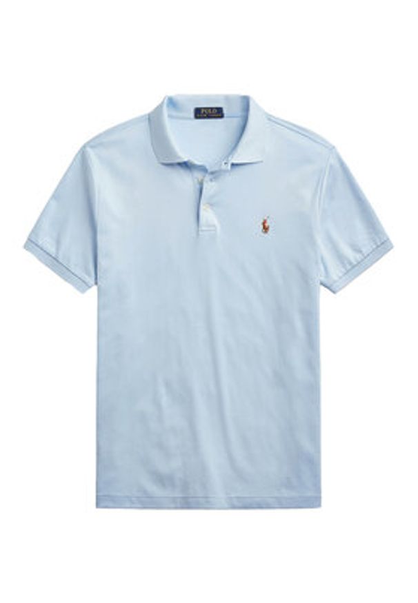 Polo Ralph Lauren Polo 710713130005 Niebieski Slim Fit. Typ kołnierza: polo. Kolor: niebieski. Materiał: bawełna