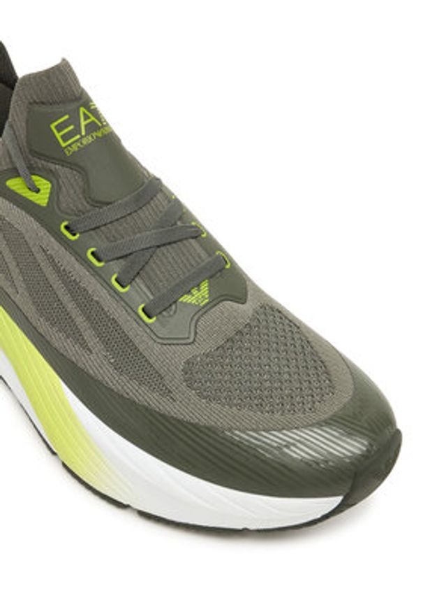EA7 Emporio Armani Sneakersy 7X000343 AF18639 M7089 Zielony. Kolor: zielony. Materiał: materiał