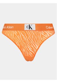 Calvin Klein Underwear Stringi 000QF7378E Pomarańczowy. Kolor: pomarańczowy. Materiał: syntetyk #5