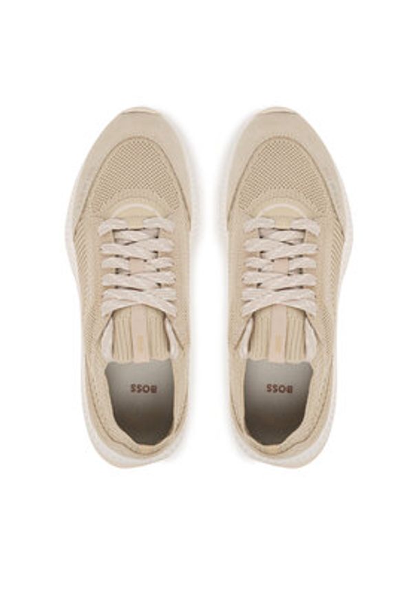 BOSS Sneakersy TTNMEVO 50536413 Beżowy. Kolor: beżowy. Materiał: materiał