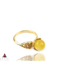 Brazi Druse Jewelry - Pierścionek Bursztyn Królewski złoto. Materiał: złote. Kolor: złoty. Kamień szlachetny: bursztyn #3