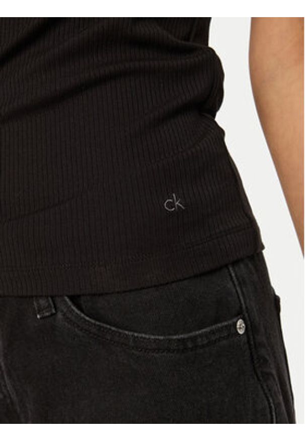 Calvin Klein T-Shirt K20K208052 Czarny Slim Fit. Kolor: czarny