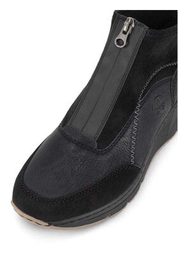 Rieker Sneakersy N6361-00 Czarny. Kolor: czarny. Materiał: materiał