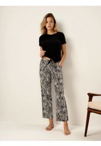 Sinsay - Bawełniana piżama dwuczęściowa - czarny. Kolor: czarny. Materiał: bawełna #1